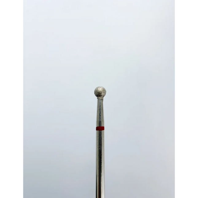 Diamond nail drill bit “Ball” 3.5 mm Red - Diamond nail drill bits