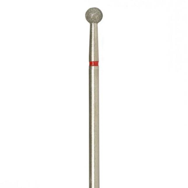 Diamond nail drill bit “Ball” 4.0 mm Red - Diamond nail drill bits