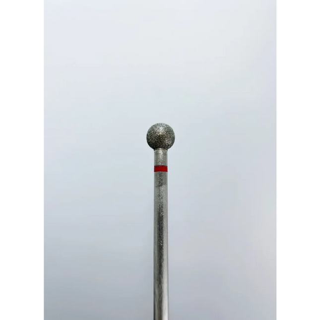 Diamond nail drill bit “Ball” 5.0 mm Red - Diamond nail drill bits