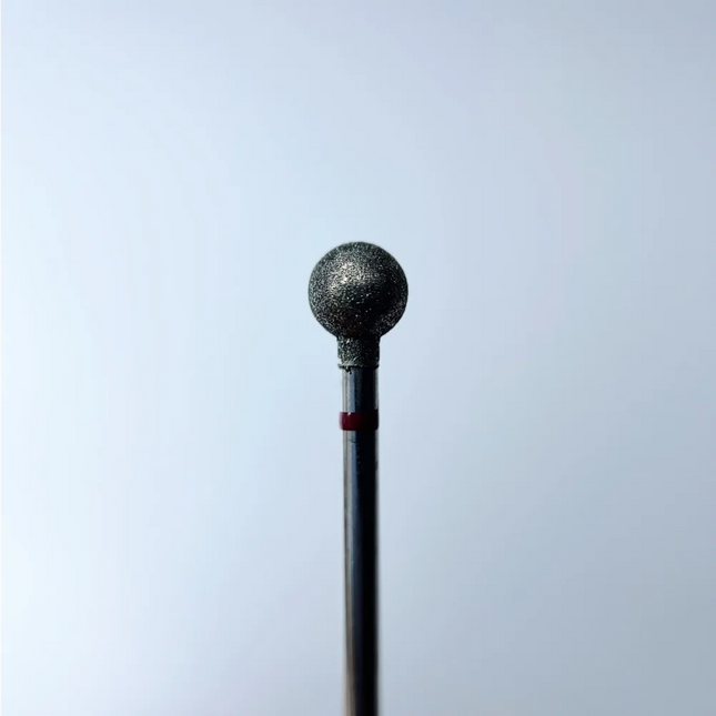 Diamond nail drill bit “Ball” 6.0 mm Red - Diamond nail drill bits