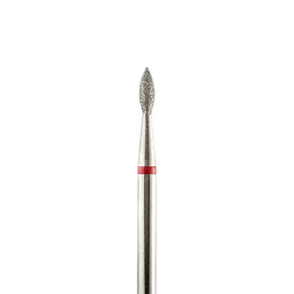 Diamond nail drill bit “Bud” Pointed 1.8*4.0 mm Red - Diamond nail drill bits