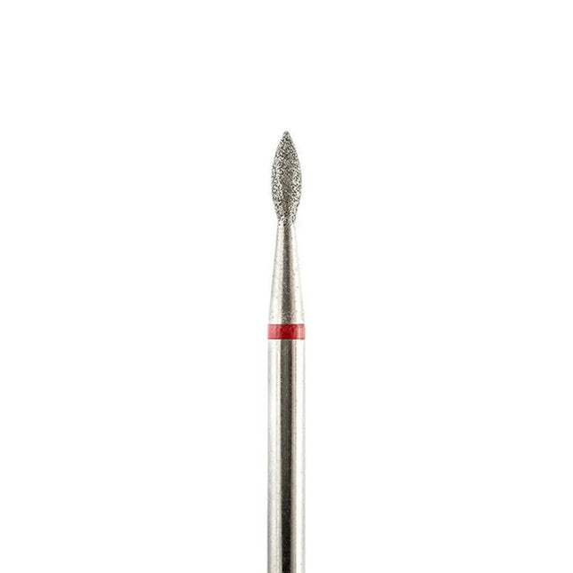 Diamond nail drill bit “Bud” Pointed 1.8*4.0 mm Red - Diamond nail drill bits