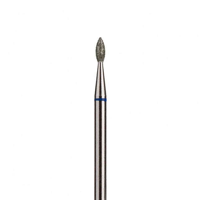 Diamond nail drill bit “Bud” Pointed 2.1*4.0 mm Blue - Diamond nail drill bits