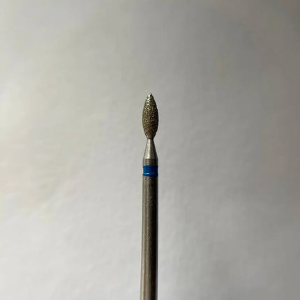 Diamond nail drill bit “Bud” Pointed 2.5*6.0 mm Blue - Diamond nail drill bits