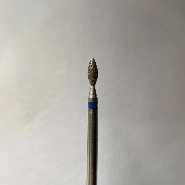 Diamond nail drill bit “Bud” Pointed 2.5*6.0 mm Blue - Diamond nail drill bits