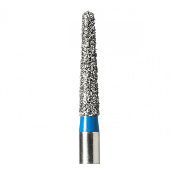 Diamond nail drill bit “Cone” Rounded 1.8*10.0 mm Blue - Diamond nail drill bits