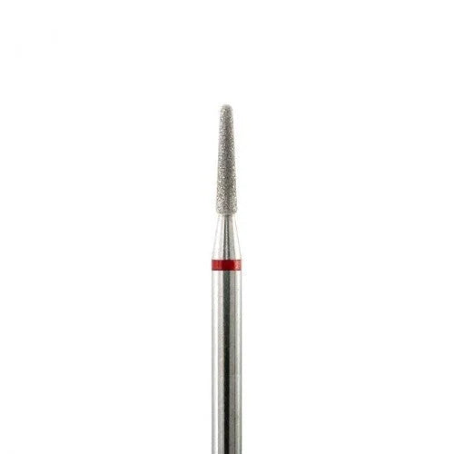 Diamond nail drill bit “Cone” Rounded 1.8*10.0 mm Red - Diamond nail drill bits