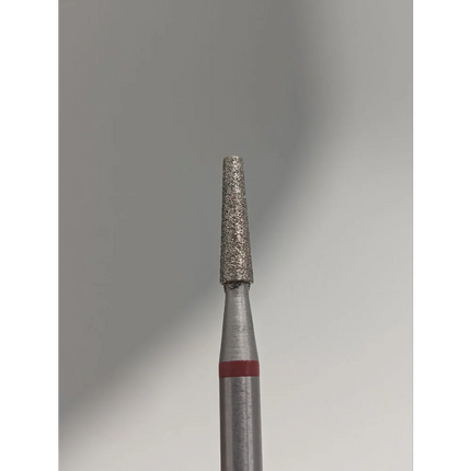 Diamond nail drill bit “Cone” Truncated 2.1*8 mm Red - Diamond nail drill bits