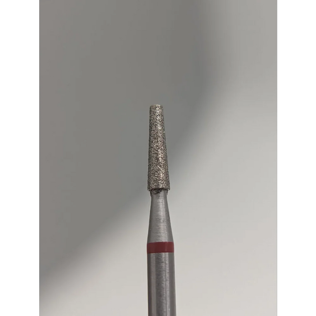 Diamond nail drill bit “Cone” Truncated 2.1*8 mm Red - Diamond nail drill bits