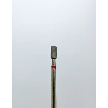 Diamond nail drill bit “Cylinder” 3.0*6.0 mm Red - Diamond nail drill bits