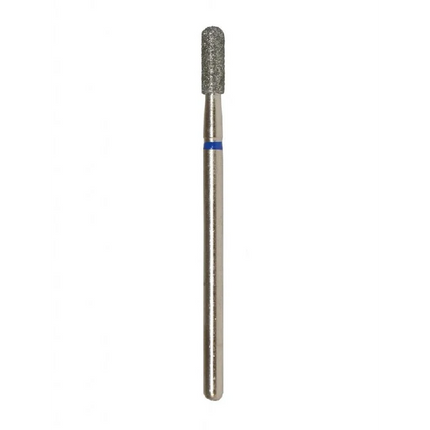 Diamond nail drill bit “Cylinder” Rounded 2.7*10 mm Blue - Diamond nail drill bits