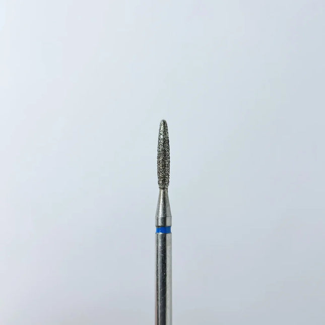 Diamond nail drill bit “Flame” 1.8*8.7 mm Blue - Diamond nail drill bits