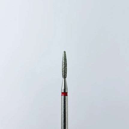 Diamond nail drill bit “Flame” 1.8*8.7 mm Red - Diamond nail drill bits