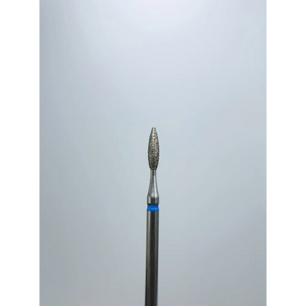 Diamond nail drill bit “Flame” 2.0*8.0 mm Blue - Diamond nail drill bits