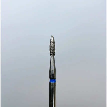 Diamond nail drill bit “Flame” 2.0*8.7 mm Blue - Diamond nail drill bits