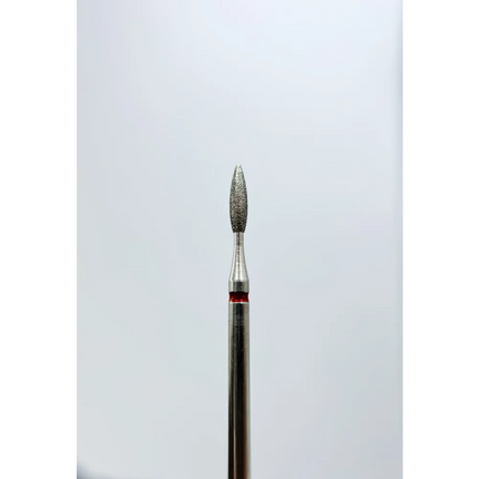 Diamond nail drill bit “Flame” 2.1*8.0 mm Red - Diamond nail drill bits