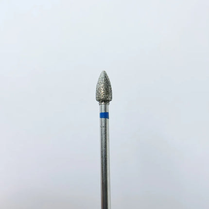 Diamond nail drill bit for pedicure “Cone” 4.0*8.0 mm Blue - Diamond nail drill bits
