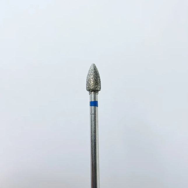 Diamond nail drill bit for pedicure “Cone” 4.0*8.0 mm Blue - Diamond nail drill bits