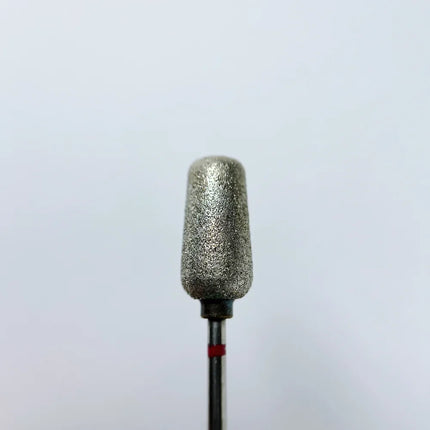 Diamond nail drill bit for pedicure “Cylinder” 9.0*18 mm Red - Diamond nail drill bits