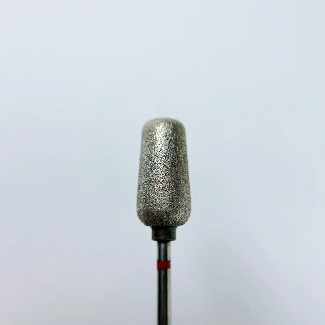Diamond nail drill bit for pedicure “Cylinder” 9.0*18 mm Red - Diamond nail drill bits