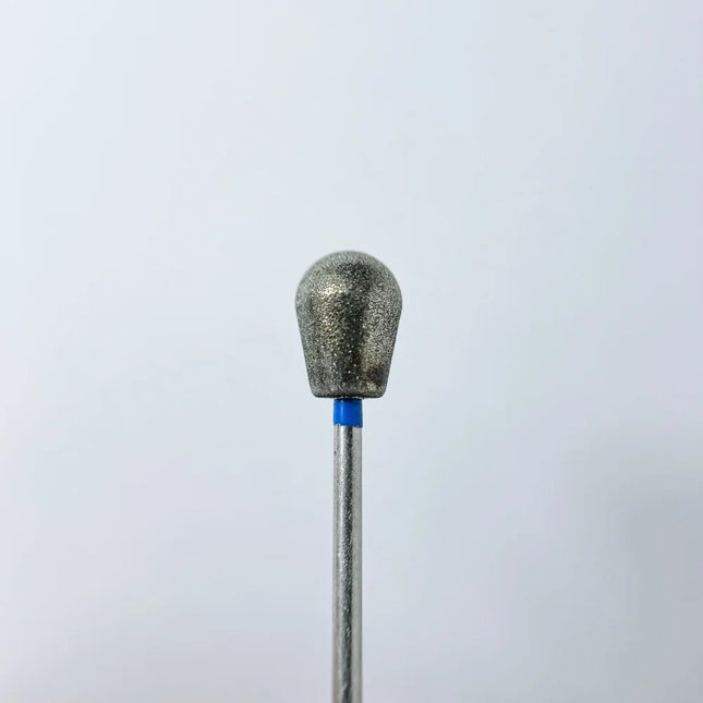 Diamond nail drill bit for pedicure “Pear” 7.3*12 mm Blue - Diamond nail drill bits