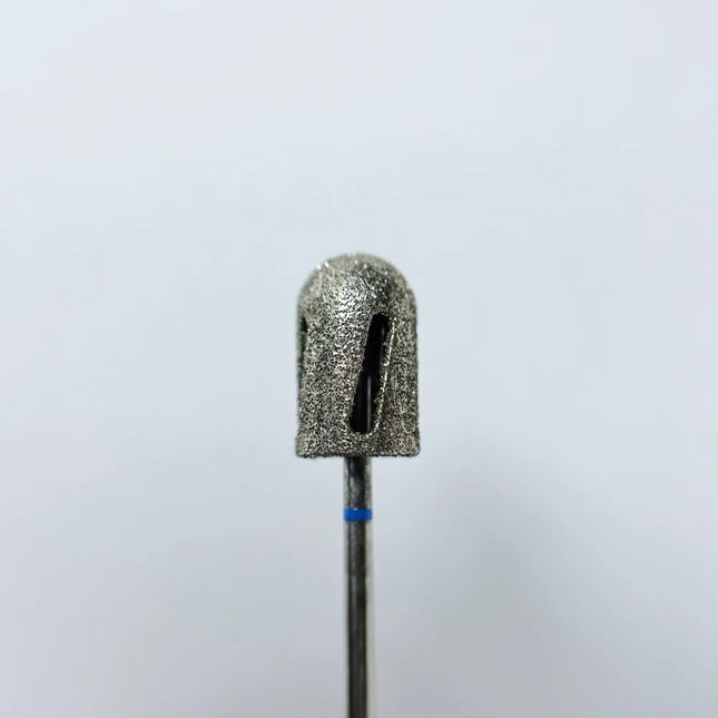 Diamond nail drill bit for pedicure ’Twister’ 10.3*16 mm Blue - Diamond nail drill bits