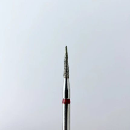 Diamond nail drill bit “Needle” 1.6*10 mm Red - Diamond nail drill bits