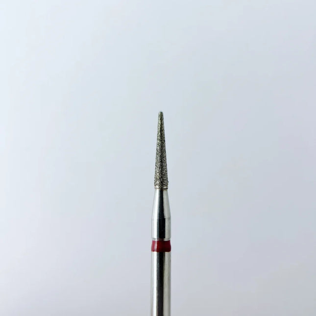Diamond nail drill bit “Needle” 1.6*10 mm Red - Diamond nail drill bits