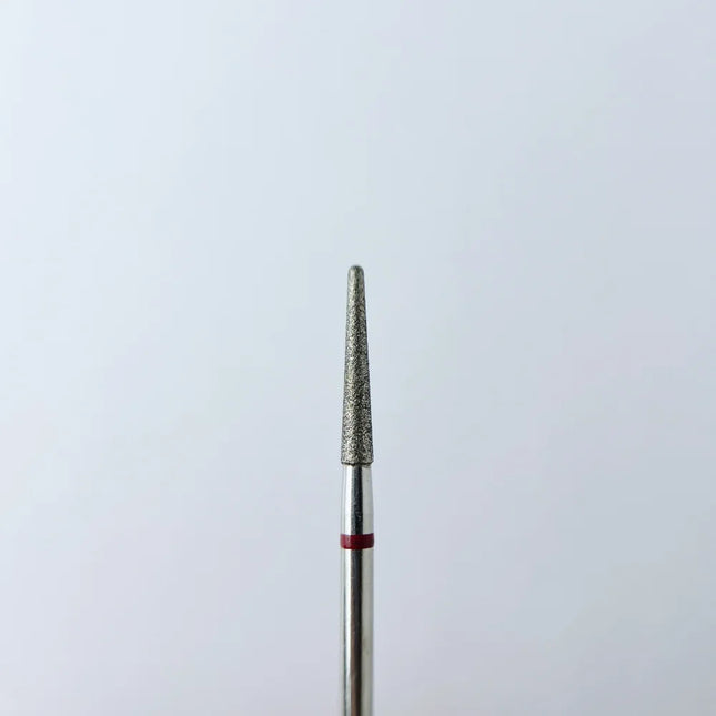 Diamond nail drill bit “Needle” 1.8*12 mm Red - Diamond nail drill bits