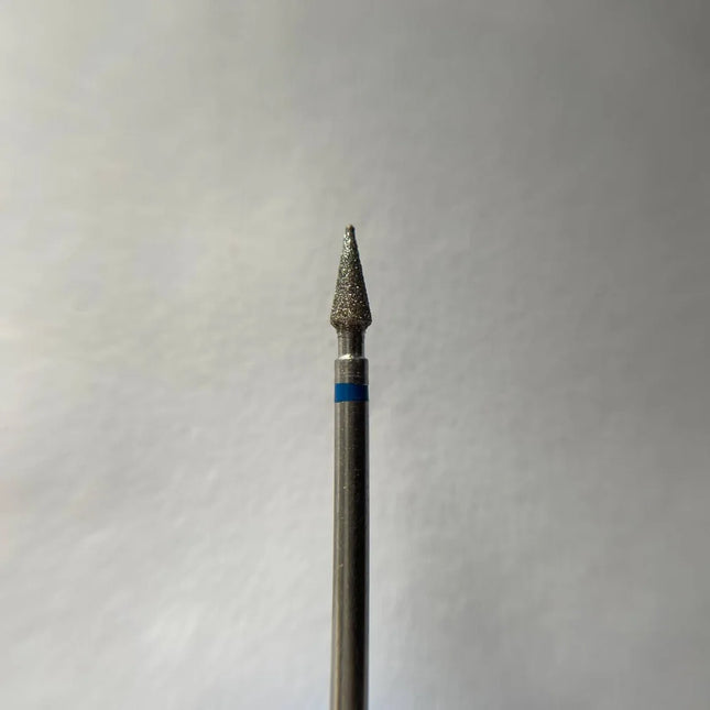 Diamond nail drill bit “Peak” Pointed 2.8*7.0 mm Blue - Diamond nail drill bits