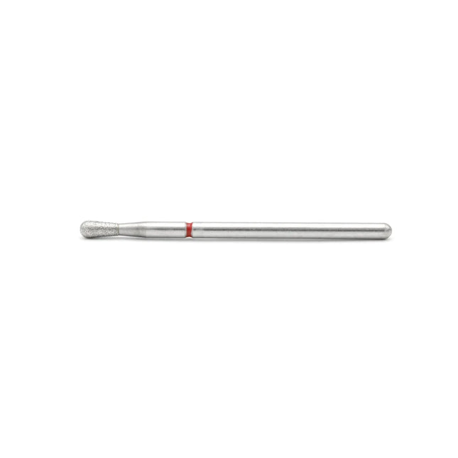 Diamond nail drill bit “Pear” 2.5*7 mm Red - Diamond nail drill bits