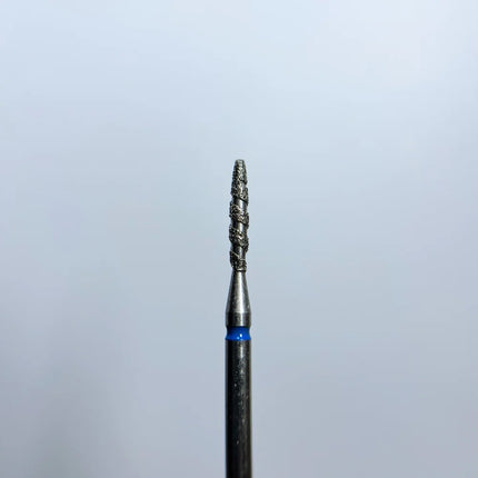Diamond nail drill bit “Tornado” 1.8*8 mm Blue - Diamond nail drill bits
