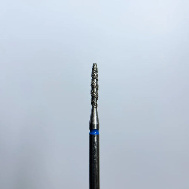 Diamond nail drill bit “Tornado” 1.8*8 mm Blue - Diamond nail drill bits