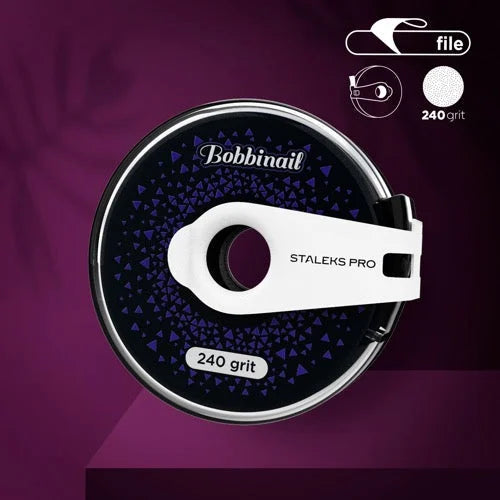 Disposable abrasive tape in a plastic case Staleks Pro Exclusive 240 grit ATLUX-240 - Disposable abrasive tape