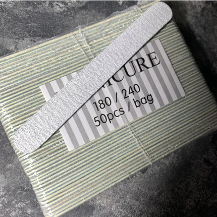 Disposable files for nails 180/240 grit (50pcs) - Disposable nail file