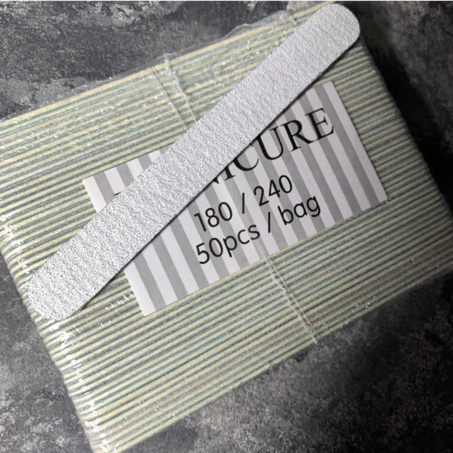 Disposable files for nails 180/240 grit (50pcs) - Disposable nail file