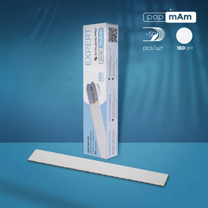 Disposable files for straight base papmAm Smart 22 180 grit (50 pcs) Staleks Pro - Disposable nail file