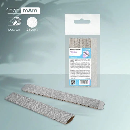 Disposable files for straight base papmAm Smart 22 240 grit (50 pcs) Staleks Pro - Disposable nail file
