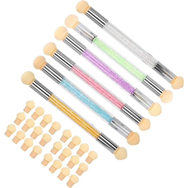 Dual-Head Nail Art Sponge Puff Pen (Ombre Colour Shading Tool) - Nail Art Brushes