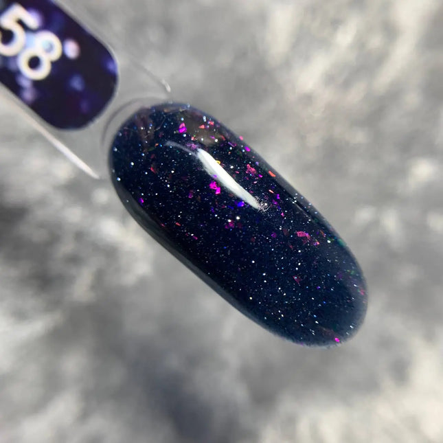Edlen Camada base Flash nº 58 Amora com folha holográfica 9ml