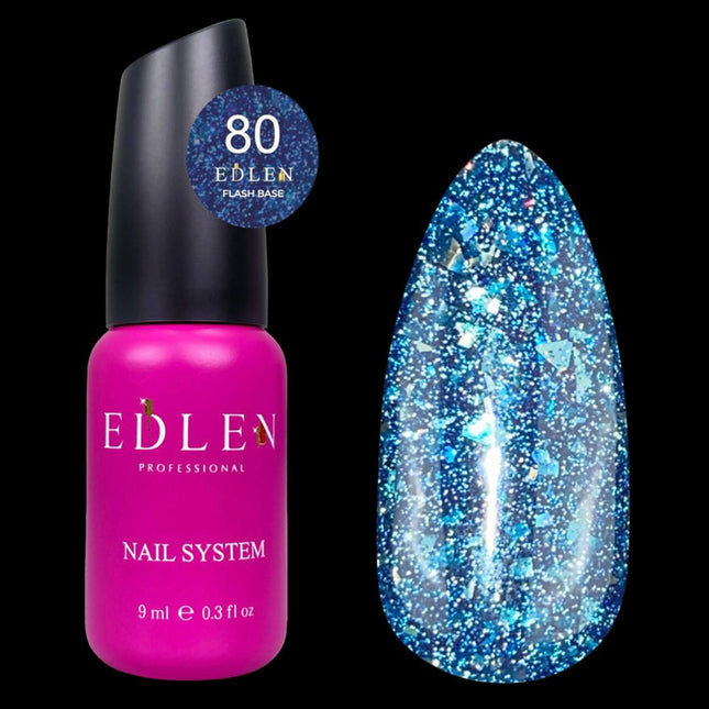 Edlen Basislaag Flash №80 Saffier met folie 9ml