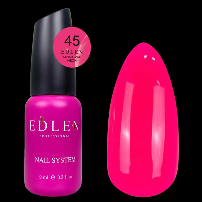 Edlen Couche de base Néon n°45 Rose chaud 9ml