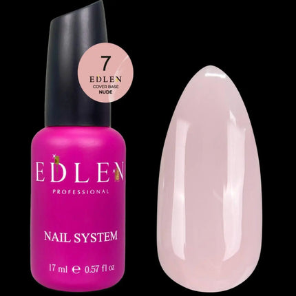 Edlen Cover Base Nude №07 Powder Pink 17ml