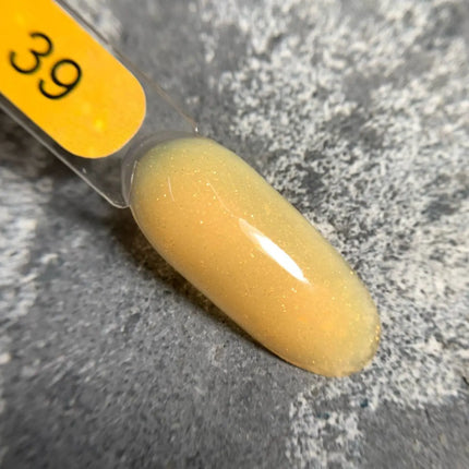 Edlen Cover Base Pixie №39 Warm Yellow with glitter 9ml