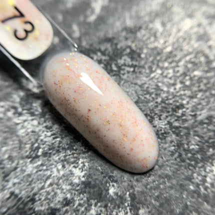 Edlen Cover Base Potal št. 73 Svetlo bež z zlatim rožnatim folijem 9 ml