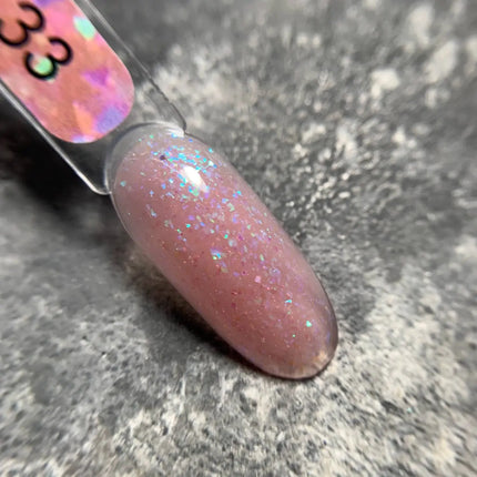 Edlen Cover Base Shimer №33 Pice with holographic foil 9ml