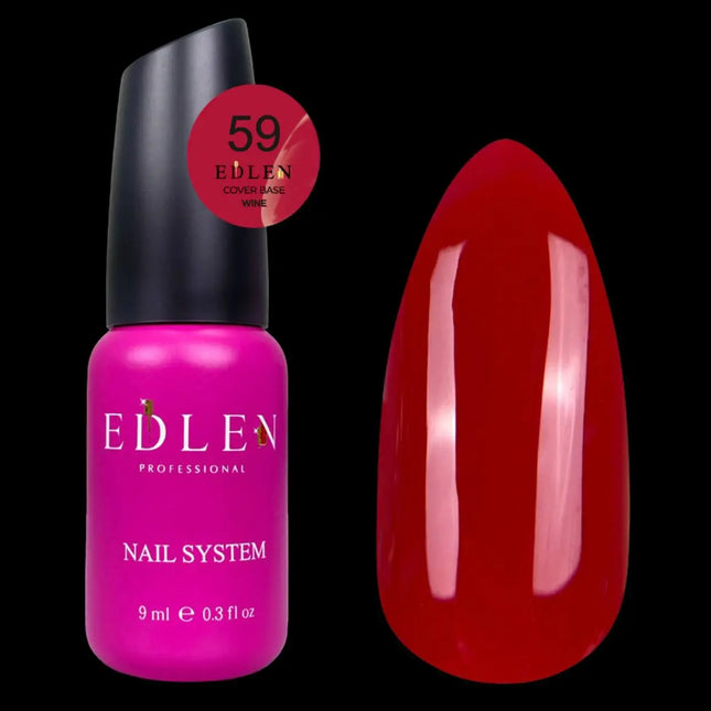 Edlen Camada base vinho nº 59 vermelho escuro 9ml