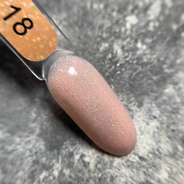 Couche de base Edlen Cover Hologram №18 Beige avec éclat holographique 9ml