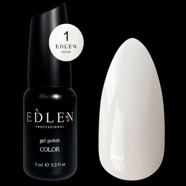 Farebný gélový lak Edlen č. 01, biely, 9 ml