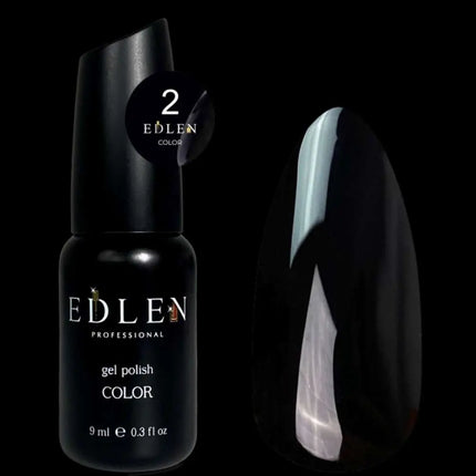 Edlen Gel Polish Color №02 Black 9ml